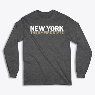  New York White and Gold Classic Long Sleeve T-Shirt