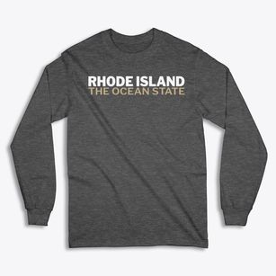  Rhode Island White and Gold Classic Long Sleeve T-Shirt
