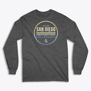 San Diego California Color Fade Classic Long Sleeve T-Shirt