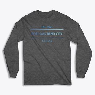 Post Oak Bend City Texas Horizon Classic Long Sleeve T-Shirt