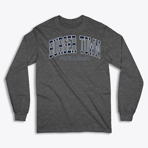 Burger Town North Carolina Traditional Classic Long Sleeve T-Shirt