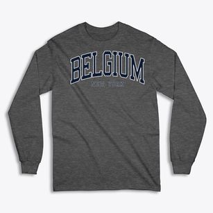 Belgium New York Traditional Classic Long Sleeve T-Shirt