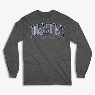 Downstown New Jersey Traditional Classic Long Sleeve T-Shirt