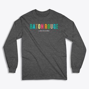 Baton Rouge Louisiana Color Pop Classic Long Sleeve T-Shirt