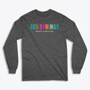 Red Springs North Carolina Color Pop Classic Long Sleeve T-Shirt