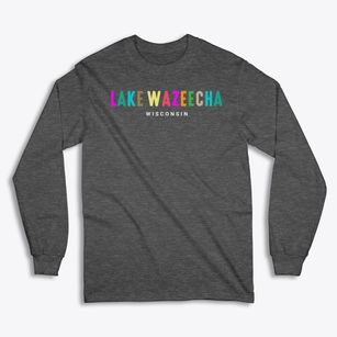 Lake Wazeecha Wisconsin Color Pop Classic Long Sleeve T-Shirt