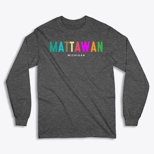 Mattawan Michigan Color Pop Classic Long Sleeve T-Shirt