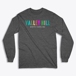 Valley Hill North Carolina Color Pop Classic Long Sleeve T-Shirt