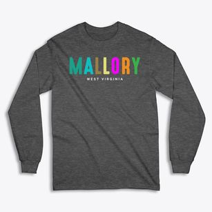Mallory West Virginia Color Pop Classic Long Sleeve T-Shirt