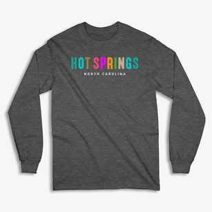 Hot Springs North Carolina Color Pop Classic Long Sleeve T-Shirt