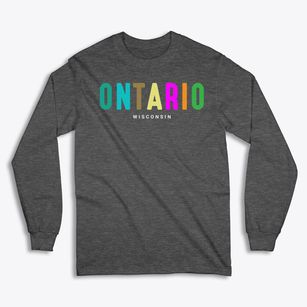 Ontario Wisconsin Color Pop Classic Long Sleeve T-Shirt