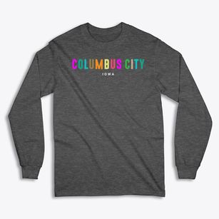 Columbus City Iowa Color Pop Classic Long Sleeve T-Shirt