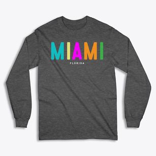 Miami Florida Color Pop Classic Long Sleeve T-Shirt