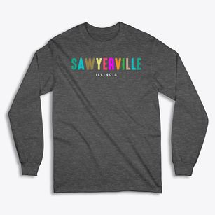 Sawyerville Illinois Color Pop Classic Long Sleeve T-Shirt