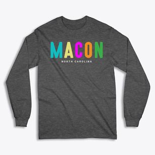 Macon North Carolina Color Pop Classic Long Sleeve T-Shirt