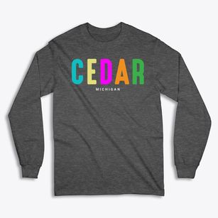 Cedar Michigan Color Pop Classic Long Sleeve T-Shirt