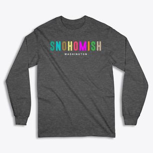 Snohomish Washington Color Pop Classic Long Sleeve T-Shirt