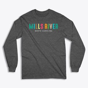 Mills River North Carolina Color Pop Classic Long Sleeve T-Shirt