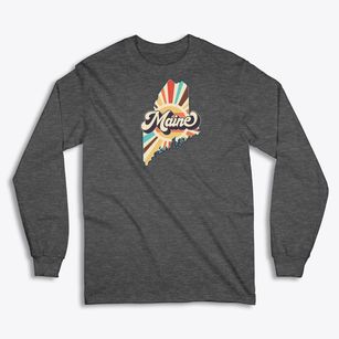  Maine Retro Art Classic Long Sleeve T-Shirt