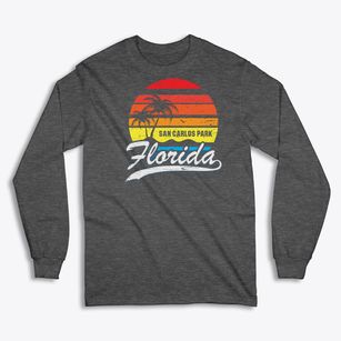 San Carlos Park Florida Palm Tree Sunset Classic Long Sleeve T-Shirt