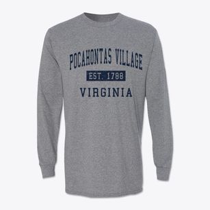 Pocahontas Village Virginia Classic Established Classic Long Sleeve T-Shirt