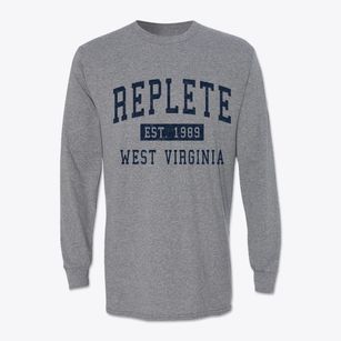 Replete West Virginia Classic Established Classic Long Sleeve T-Shirt