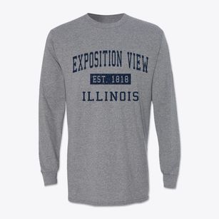 Exposition View Illinois Classic Established Classic Long Sleeve T-Shirt