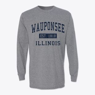 Wauponsee Illinois Classic Established Classic Long Sleeve T-Shirt