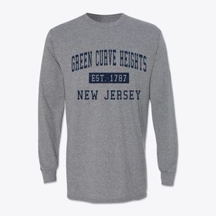 Green Curve Heights New Jersey Classic Established Classic Long Sleeve T-Shirt
