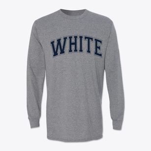 White Early Childhood Center Varsity Arch Classic Long Sleeve T-Shirt