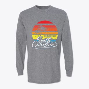 Summerville South Carolina Palm Tree Sunset Classic Long Sleeve T-Shirt