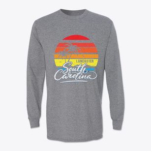 Lancaster South Carolina Palm Tree Sunset Classic Long Sleeve T-Shirt