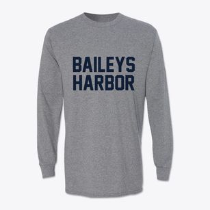 Baileys Harbor Wisconsin Classic Block Classic Long Sleeve T-Shirt