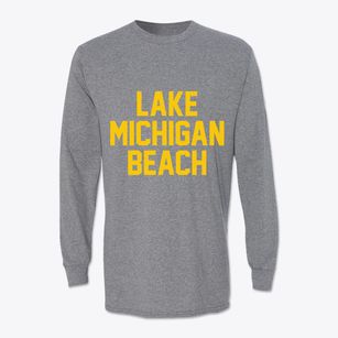 Lake Michigan Beach Michigan Classic Block Classic Long Sleeve T-Shirt