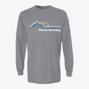 North Deering Maine Mountain View Classic Long Sleeve T-Shirt