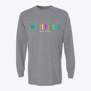 White Plains New York Color Pop Classic Long Sleeve T-Shirt