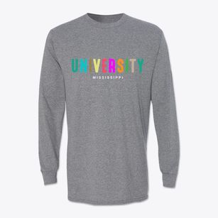 University Mississippi Color Pop Classic Long Sleeve T-Shirt