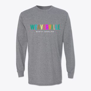 Weaverville North Carolina Color Pop Classic Long Sleeve T-Shirt