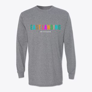East Lansing Michigan Color Pop Classic Long Sleeve T-Shirt