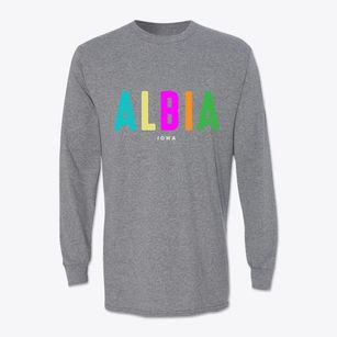 Albia Iowa Color Pop Classic Long Sleeve T-Shirt