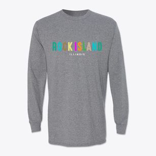 Rock Island Illinois Color Pop Classic Long Sleeve T-Shirt