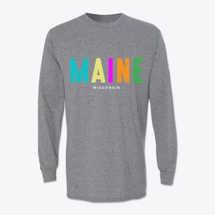 Maine Wisconsin Color Pop Classic Long Sleeve T-Shirt