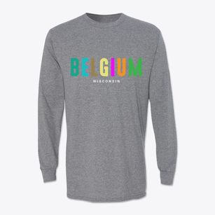 Belgium Wisconsin Color Pop Classic Long Sleeve T-Shirt