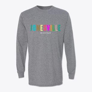 Jonesville Michigan Color Pop Classic Long Sleeve T-Shirt