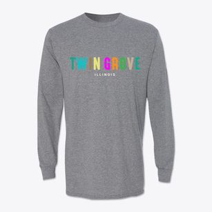 Twin Grove Illinois Color Pop Classic Long Sleeve T-Shirt