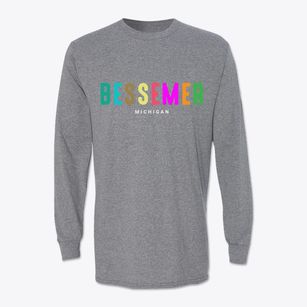 Bessemer Michigan Color Pop Classic Long Sleeve T-Shirt