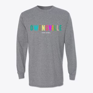 Owensville Indiana Color Pop Classic Long Sleeve T-Shirt