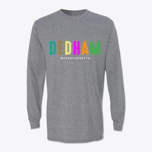 Dedham Massachusetts Color Pop Classic Long Sleeve T-Shirt