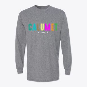 Calumet Michigan Color Pop Classic Long Sleeve T-Shirt