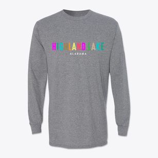 Highland Lake Alabama Color Pop Classic Long Sleeve T-Shirt